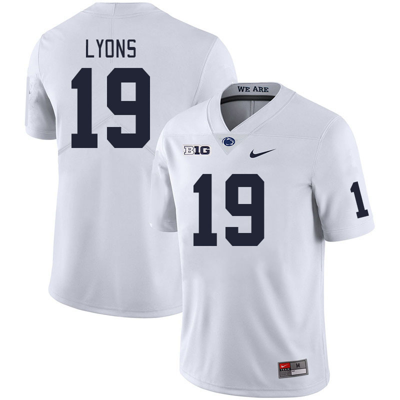 Men #19 Jameial Lyons Penn State Nittany Lions College Football Jerseys Stitched Sale-White